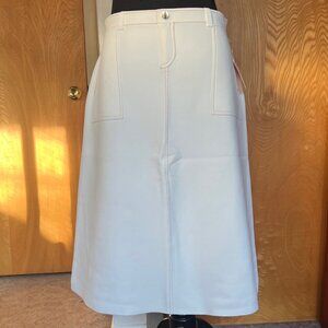 APPARALEL Knit Denim Skirt in White Size XL, NWT